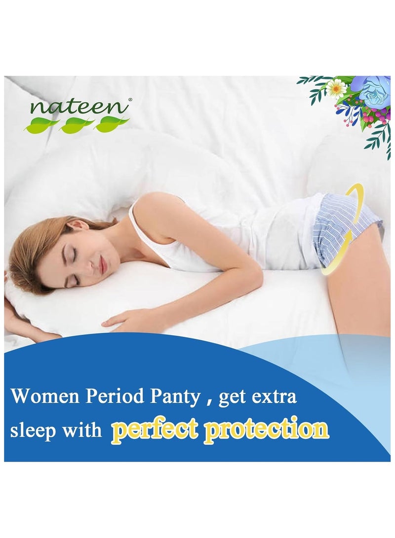 nateen Disposable Period Pants For Sanitary Protection,40 Count Sanitary Pads Pant Style,Protective Underware For Women,Medium/Large Pull Ups,Super Guard Short Type. - Image 5